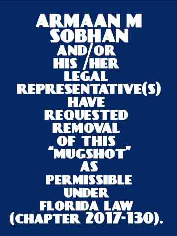 Armaan M Sobhan Info, Photos, Data, and More / Armaan M Sobhan TriCountyBusts / Is Armaan M Sobhan on Social Media Like Facebook, Instagram abd Twitter?